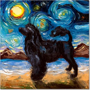 Portuguese Water Dog Night Posters and Art